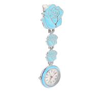 Yardenfun Fashion Blue Nurse Fob Watch Hanging Pocket Watch with Round Dial for Nurses and Students Practical and Decorative Timepiece