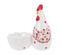 Yardenfun Floral Chick Ornaments Ceramic Egg Holder Single Tray Holder for Fresh Eggs