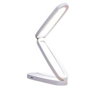 Yardenfun Folding Small LED Desk Lamp Ivory White USB, Eye-Caring Reading Night Light for Bedroom and Study, Portable and Bedside Room Lamp