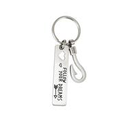 Yardenfun Follow Your Dreams Arrow Keychain 12x50mm Stainless Steel Key Holder Fish Hook Charm Inspirational Fishing Enthusiasts and Adventure Lovers