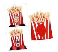 Yardenfun Food Party French Fries Hat Funny Food Headwear for Festivals Decorative Costume Accessory Red French Fries Shape Party Cap