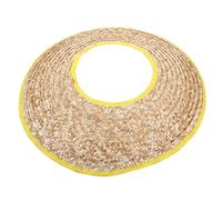 Yardenfun Full Brim Hard Hat Sun Shade Visor Lightweight Breathable Wheat Straw Sun Shield for Outdoor Work Easy to Clean Protective Curtain for Safety Helmets Diameter Random Color