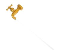 Yardenfun Garden Invisible Faucet Flowing Water Ornament DIY Fountain Tap Decor for Patio Sturdy Prosperity Enhancer with Elegant Floating Spout and Components