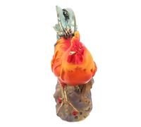Yardenfun Garden Rooster Statue Realistic Resin Poultry Figurine for Indoor Outdoor Decor for Patios Gardens and Learning Toys Weather-resistant Friendly