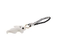 Yardenfun Ghost Phone Bracelet Keychain PU Mobile Chain Spooky Skull Pendant Unique Halloween Accessories for Halloween Lovers Durable Stylish Design
