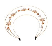 Yardenfun Goddess Crown Headpiece Handmade Pearl Flower Crown Headband for Women Unique Pearl Design for Cosplay Halloween and Photography Sturdy Attractive Hair