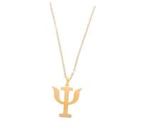 Yardenfun Gold Letter Necklace Titanium Steel Candlestick Necklace Elegant Simplicity Comfortable Wear Craftsmanship