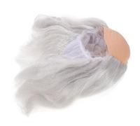 Yardenfun Halloween Bald Cap White Wig with Hair for Men and Women Durable Synthetic Costume Wig for Parties Lifelike Design for Memorable Impressions at Halloween Events