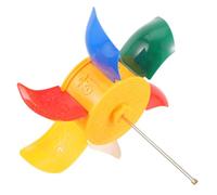 Yardenfun Handheld Tibetan Buddhist Prayer Wheel with Six-character Plastic Vintage Decor for Spiritual Cleansing and Home Meditation Accessories Colorful Wind-driven Design for Praying and