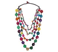 Yardenfun Handmade Coconut Shell Necklace for Men Vintage Beaded Neck Jewelry Retro Style Lightweight Wear Resistant for Daily Wear and Special Occasions