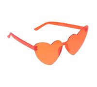 Yardenfun Heart Shaped Sunglasses for Women Rimless Candy Color Eyewear for Parties Festivals and Daily Wear Lightweight Durable and Eye Catching Costume Accessory