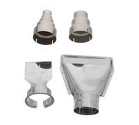 Yardenfun Heat Gun Nozzle Kit Easy Attachment with 4pcs Stainless Steel Wide Compatibility Silver Concentrator and Deflector Nozzles and for Welding and Soldering Applications