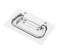 Yardenfun Heavy Duty Case Handle Replacement Spring Loaded Chest Handle for Industrial Equipment Boxes Smooth Grip Embedded Pull Ring for Toolbox and Flight Case