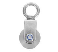 Yardenfun Heavy Duty Stainless Steel U-groove Pulley Block with Ball Bearings Single Wheel Cable Pulley for Industrial Lifting Gym Equipment and Wire Rope Systems