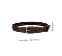 Yardenfun Hidden Pouch Waist Belt with Secure Zipper Anti-Theft Adjustable Travel Money Belt for Men Brown PU Waistband with Secret Compartments for Valuables and Cash