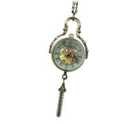 Yardenfun Hollow Spherical Vintage Pocket Watch Pendant Mechanical Necklace Elegant Design Retro Construction for Special Occasions and