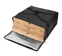 Yardenfun Insulated Pizza Bag Thermal Food Carrier with Secure Zipper Reinforced Handle Large Capacity for Takeout Grocery Shopping and Hot Cold Food Transport