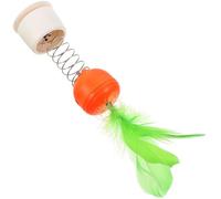 Yardenfun Interactive Cat Treat Dispenser Spring and Sucker, Carrot Shaped Abs Feeding for Cats and Kittens, Fun Foraging for Home or Pet Store Play