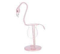Yardenfun Iron Flamingo Vase Creative Glass Hydroponic Office Decor Plant Vase for Living Aesthetic
