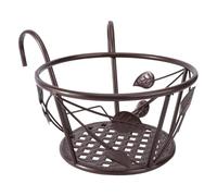 Yardenfun Iron Hanging Plant Holder Not Easy to Break Or Crack with Two Sturdy Hooks, Stylish Indoor Hanging Flower Pot Basket for Porch and Living Room