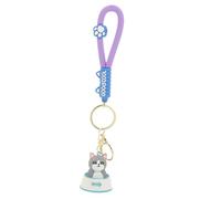 Yardenfun Keychain Pendant Bag Accessory 1pc Resin Cat Keychain for Men and Women Grey 4
