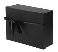 Yardenfun Kraft Paper Box with Ribbon Bow Multifunctional Storage Case for Items Lipsticks Cosmetics Elegant Flat Packaging for Presents and Occasions