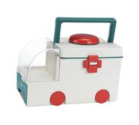 Yardenfun Large Capacity Medicine Case Plastic Storage Box with Ergonomic Handle for Home Use Easy-Open Household Medical Organizer for Travel and Outdoor Sports