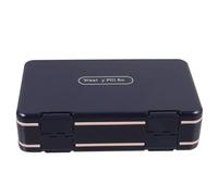 Yardenfun Large Capacity Weekly Pill Organizer Box, Double-Layer Sealed Container for 7 Days, 3 Meals Daily Portable Tablet Dispenser, Blue Travel Medication Case