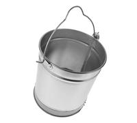 Yardenfun Large Rustic Iron Utility Bucket with Reinforced Handle Leakproof Wide-mouth Metal Pail for Gardening Car Washing Cleaning and Household Water Drawing