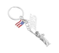 Yardenfun Liberty York Keychain Statue of Liberty Pendant USA Flag Accessory York Travel Memory Sturdy Charm