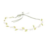 Yardenfun Lily Valley Flower Garland Headband for Women Handmade Wedding Hair Accessories Decorative Floral Headpiece for Bride Bohemian Style for Wedding Guest