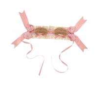 Yardenfun Lolita Plush Bear Ear Headband Soft Cosplay Hair Accessory for Women Festival Party Cute Kawaii Hairband with Lace Detail Comfortable Lightweight