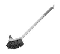 Yardenfun Long Handled Toilet Brush for Deep Cleaning Tight Spaces Curved Plastic Design with Slip Grip Bathroom Accessory for Home Commercial Use