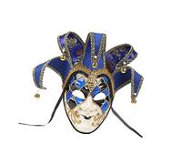 Yardenfun Masquerade Face Cover Venice Vintage Mask Full Face Costume Prop for Carnival Performance Dress-up Wall Decor Venetian Mask Blue