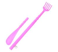 Yardenfun Massage Claw Double End Back Scratcher Plastic Shoehorn Tool Extended Handle for Adults Convenient Back Itching
