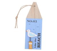 Yardenfun Mediterranean Style Wooden Buoy Ornament Handcrafted Nautical Wall Decoration Coastal Beach Theme for Home Bedroom Living Room Wall Hanging