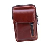 Yardenfun Men's Belt Bag Phone Storage Bag Cowhide Waist Pouch Simple Style Storage Pouch Present for Dad Husband