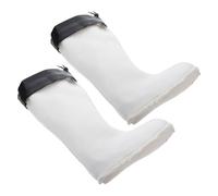 Yardenfun Men's Plush Boot Liner with Insulated Cotton Padding Soft Rain Shoes Cover for Outdoor Hiking and Fishing Height Black