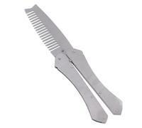 Yardenfun Men's Stainless Steel Folding Beard Comb Smooth Teeth, Anti-static and Broken-resistant, for Home and Barber Salon Grooming
