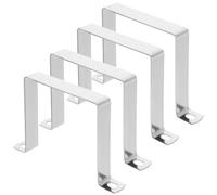 Yardenfun Metal Clamp Tools 304 Stainless Steel Square Tube Clamps U-Shaped Brackets for Pipe Repair and Hose Installation for Indoor and Outdoor Use 4Pcs 100X100Mm