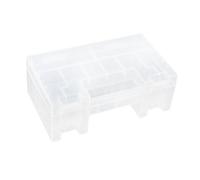 Yardenfun Mini Portable Transparent Battery Storage Box Organizer for Aa Aaa Rechargeable and Standard Batteries Compact Clear Holder Container for Home and