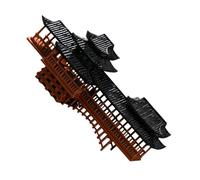 Yardenfun Miniature Chinese Corridor Bridge Model Vintage Style Succulents Pot Decor for Decoration Durable Unique Design for Landscape Ornament