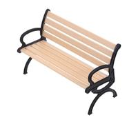 Yardenfun Miniature Park Bench Model, 1 Brown Red Mini Long Street Bench for Sand Table Decor, Mini Furniture Model Suitable for Dollhouse and Scale Landscape