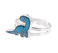 Yardenfun Mood Ring Dinosaur Open Band Adjustable Changing Ring Jewelry for Girls and Women Fun Emotion Ring for All Ages