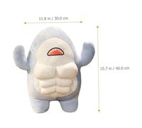 Yardenfun Muscular Shark Stuffed Animal Soft Blue Shark Doll for Cuddly Sleep Pillow with Realistic Design and Portable Lightweight Softness