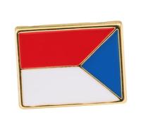 Yardenfun National Flag Brooch Metal Pin Badge Creative Czech Republic Design for Fashionable Clothing Accessories present for Friends Sturdy Attachment for All Fabrics
