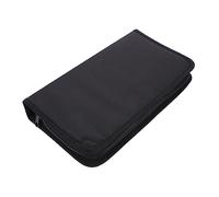 Yardenfun Non Woven CD Holder Pouch Portable Zipper Disc Storage Case for Discs for Travel and Home Organization Oxford Black Color