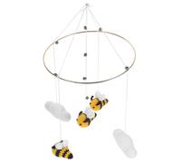 Yardenfun Nordic Style Knitting Bee Hanging Decor Lightweight Indoor Home Ornament Cloud Pendant Craft for Nursery and Living Wall Decoration