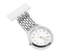 Yardenfun Nurse Watch Digital Display Hanging Doctor Pocket Watch Led Night Light Silver Medical Stopwatch for Nurses Hospital Accessory with Alarm Timer