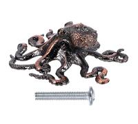 Yardenfun Octopus Cast Iron Drawer Handles Nautical Bronze Cabinet Knobs Vintage Style Decorative Pulls for Wardrobes Kitchen Cabinets and Dresser Drawers